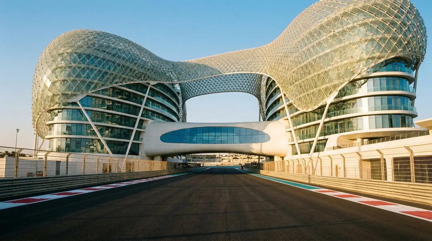 AI illustration: Yas Marina Circuit, Yas Island, Abu Dhabi, UAE