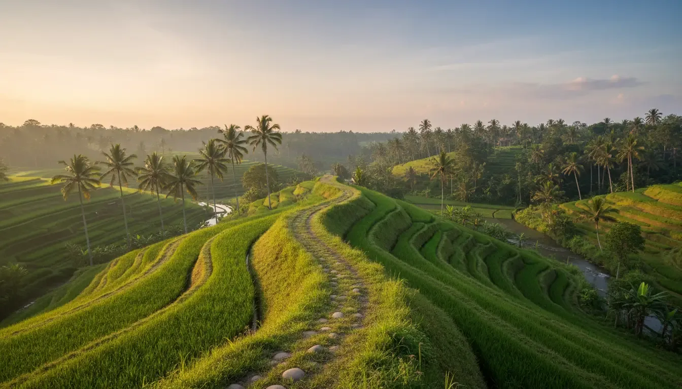 AI illustration: Campuhan Ridge, Ubud, Bali, Indonesia