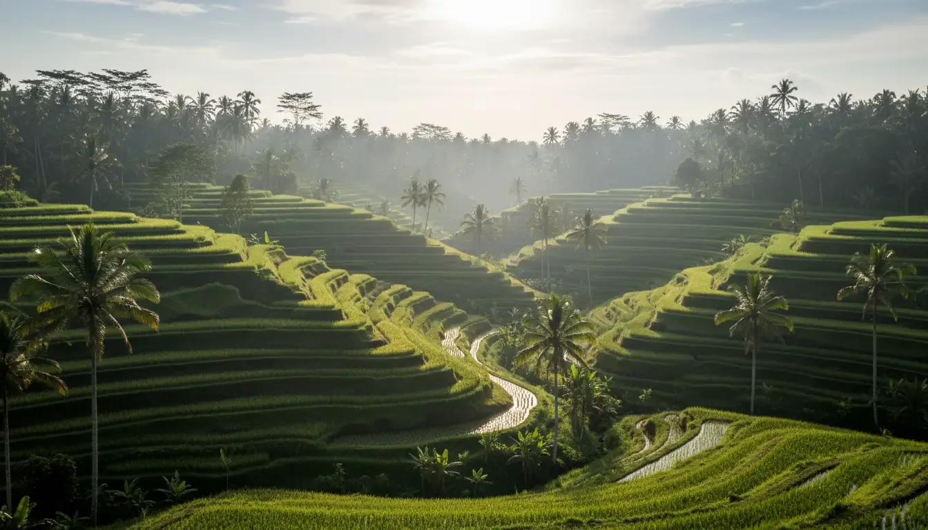 AI illustration: Tegalalang, Ubud, Bali, Indonesia