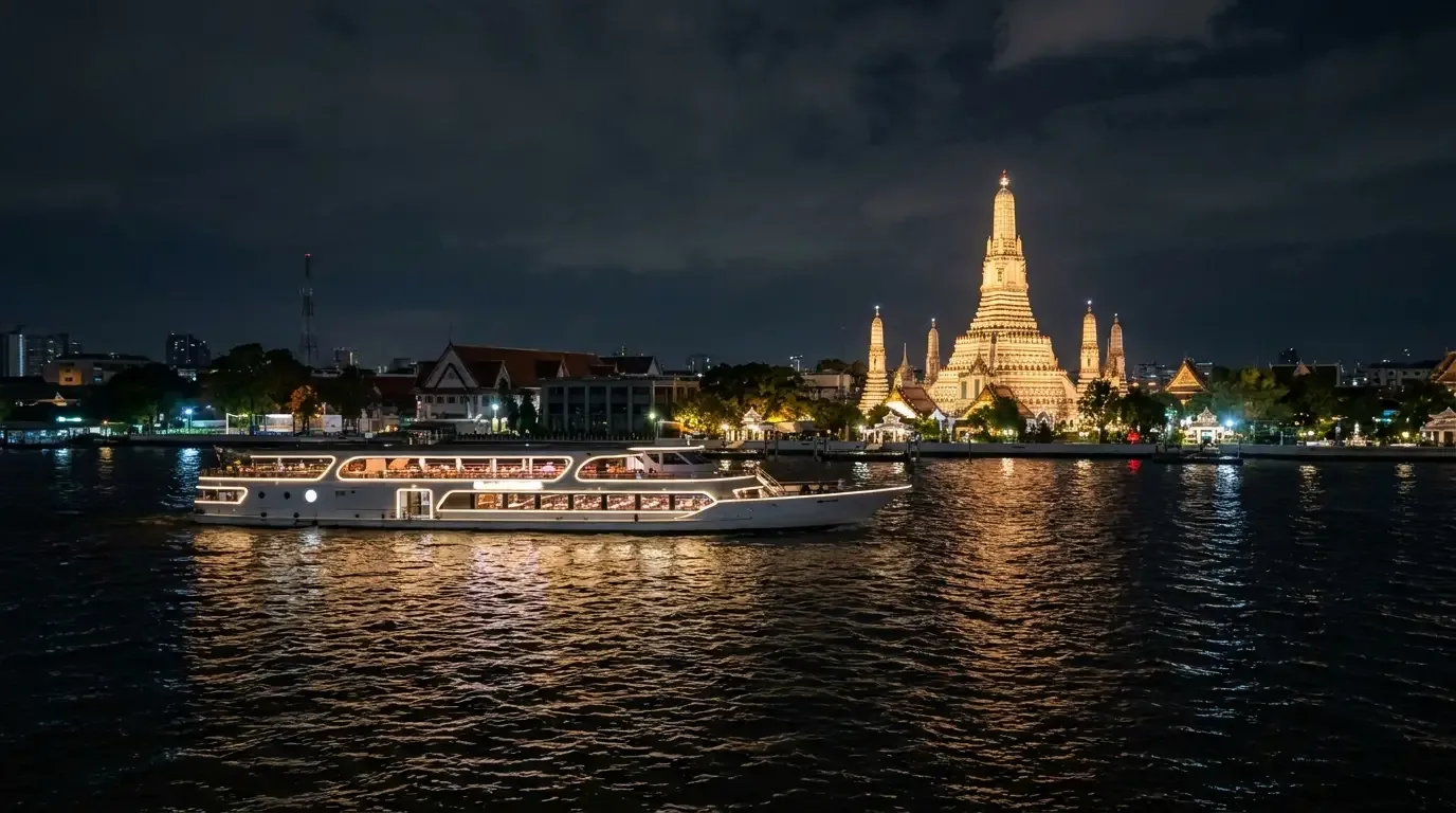 AI illustration: Chao Phraya River, Bangkok, Thailand