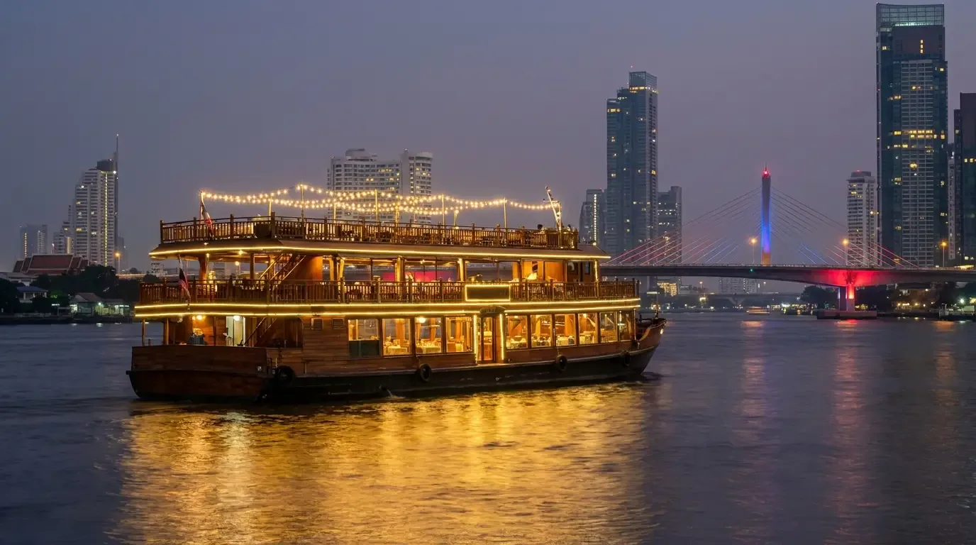 AI illustration: Chao Phraya River, Bangkok, Thailand