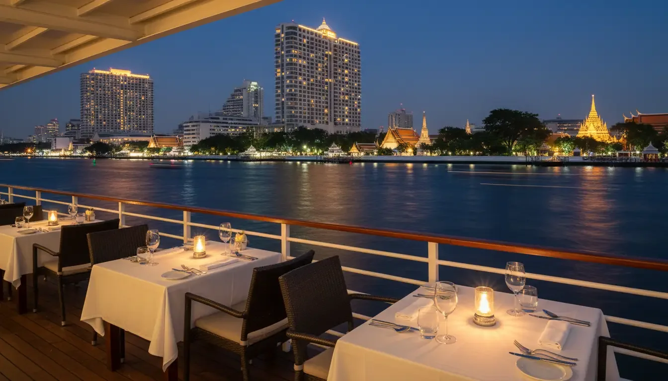 AI illustration: Chao Phraya River, Bangkok, Thailand