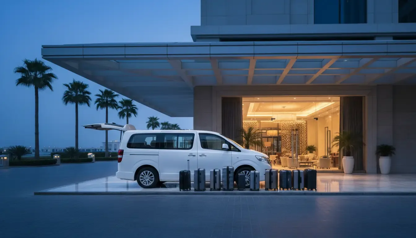AI illustration: Your Dubai hotel to Dubai airport, UAE