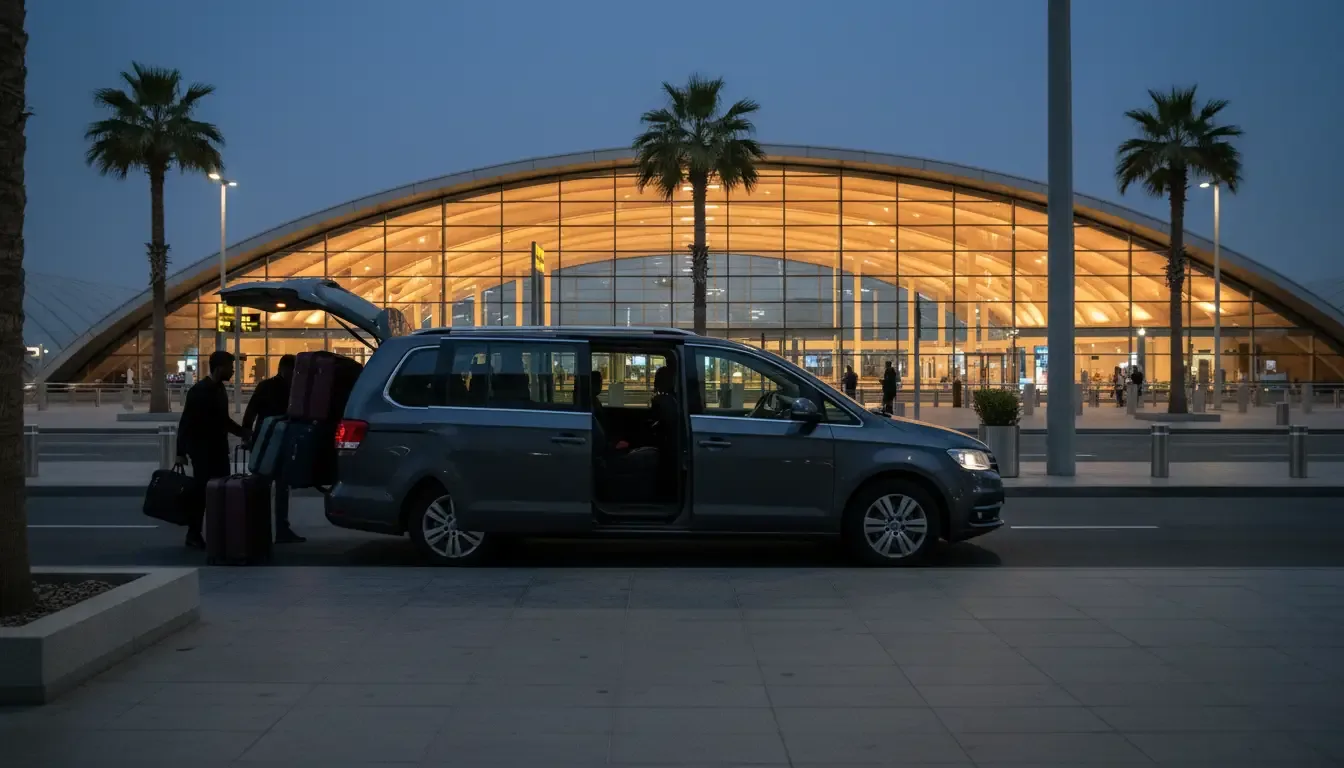 AI illustration: Dubai airport and your Ras Al Khaimah hotel, UAE