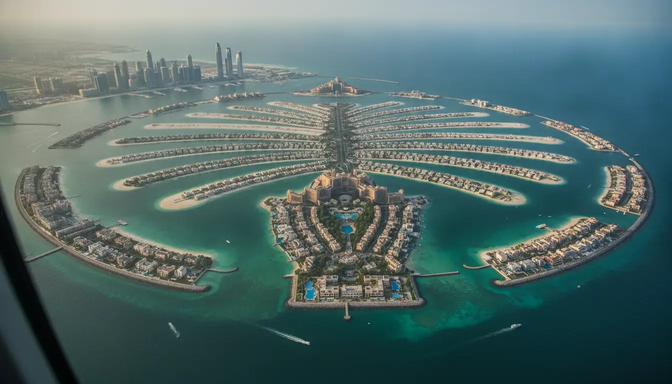 AI illustration: Atlantis The Palm helipad, Palm Jumeirah, Dubai, UAE