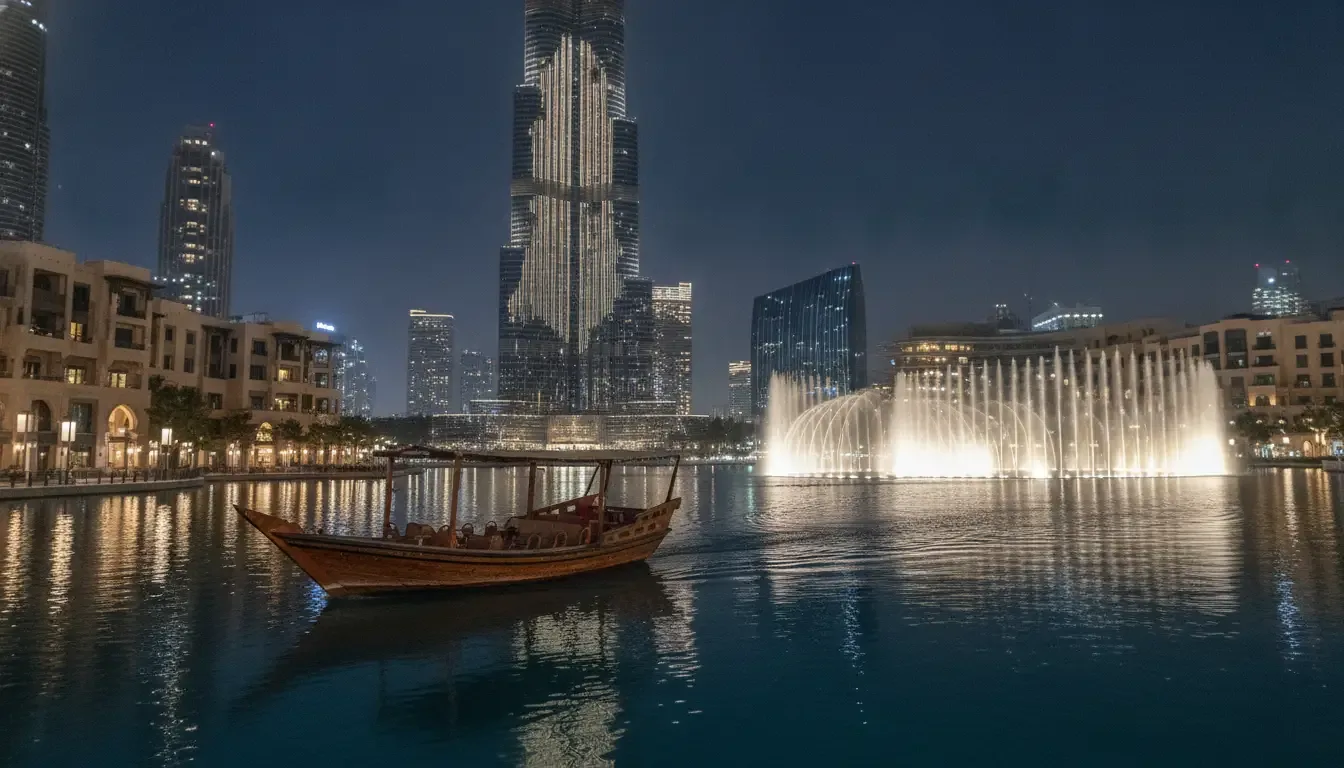 AI illustration: Burj Lake, Downtown Dubai, UAE