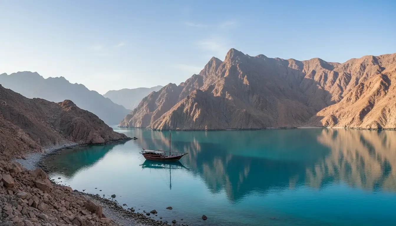 AI illustration: Dibba and Musandam (Oman), from Dubai