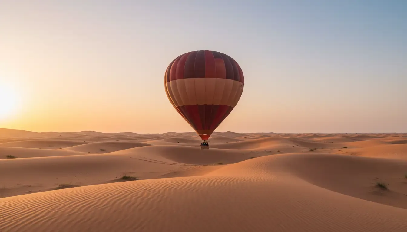 Dubai desert, UAE (camp and balloon site confirmed at booking)