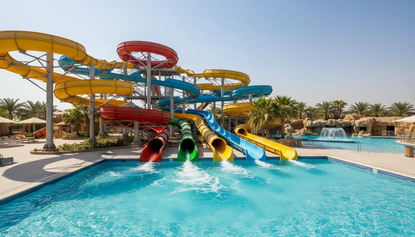 Yas Waterworld, Yas Island, Abu Dhabi (from Dubai), UAE