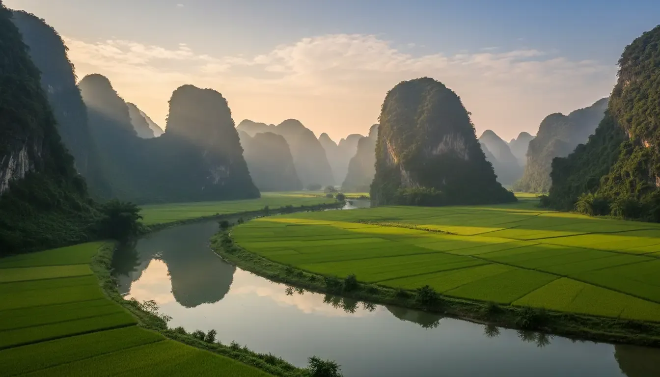 AI illustration: Ninh Binh, Vietnam