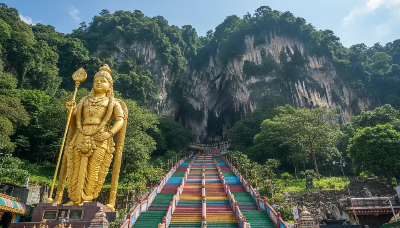 AI illustration: Kuala Lumpur, Batu Caves and Kuala Selangor, Malaysia