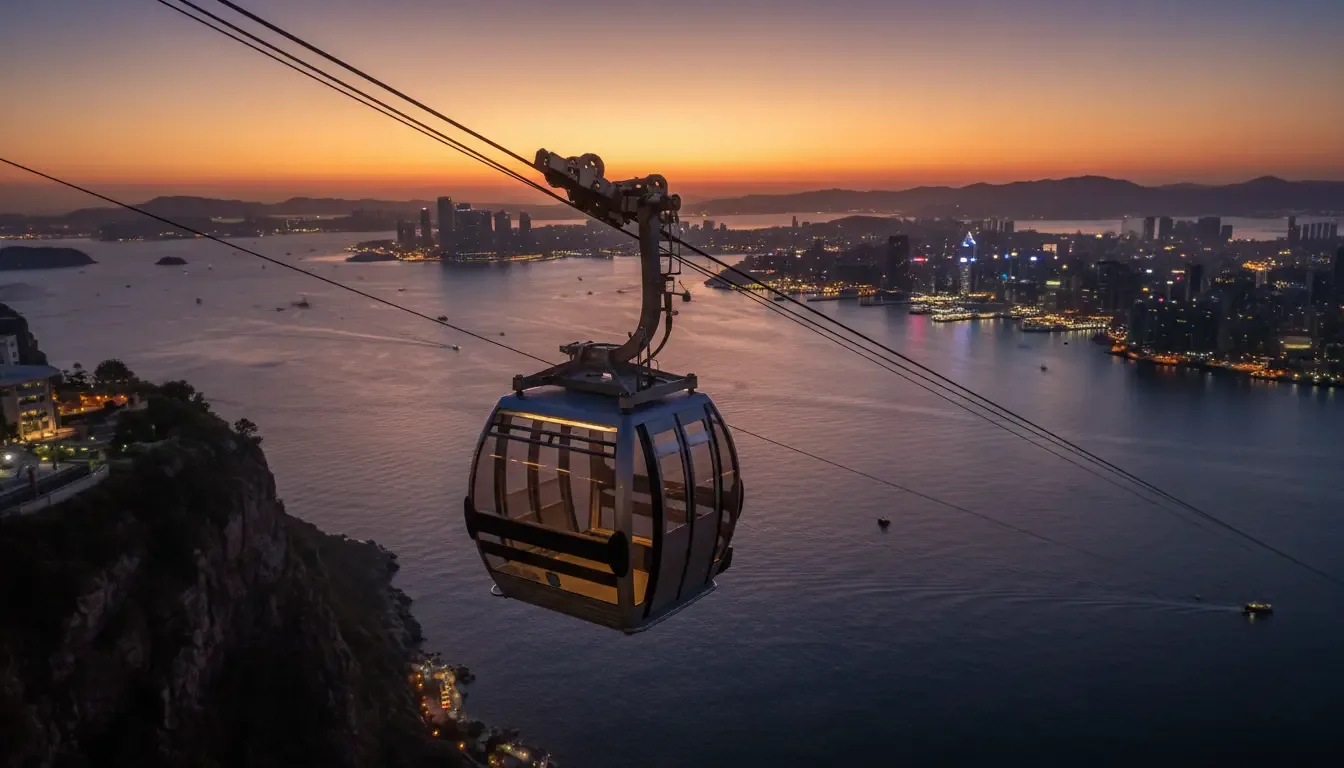 AI illustration: Mount Faber cable car line, Singapore