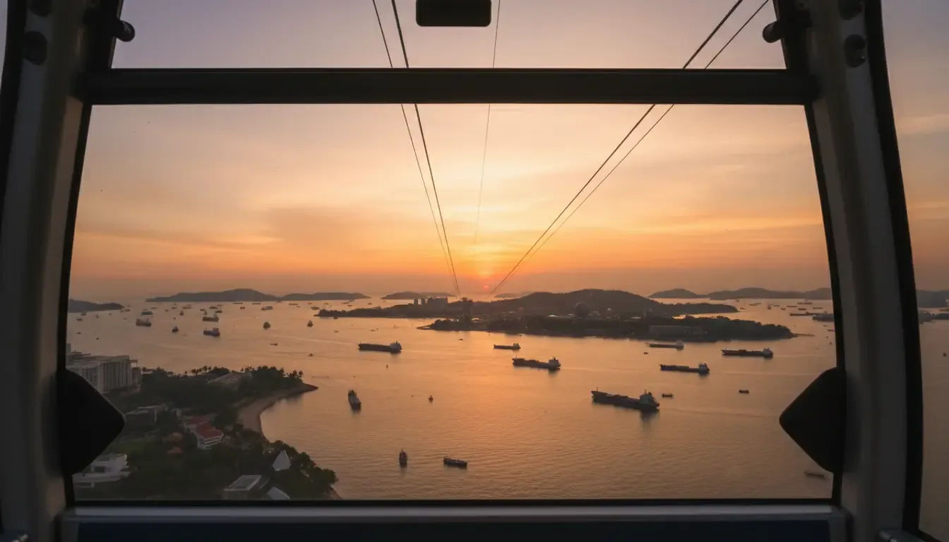 AI illustration: Mount Faber and Sentosa, Singapore
